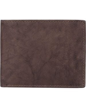 Buxton Credit Card Rfid Leather Billfold Wallet - Brown