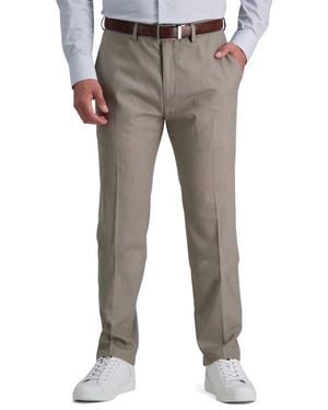 Kenneth Cole Stria Slim Fit Flat Front Dress Pant - Gray