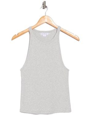 GOOD AMERICAN Heritage Stretch Cotton Ribbed Tank - White
