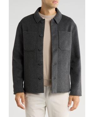 Nordstrom Wool Blend Shirt Jacket - Black