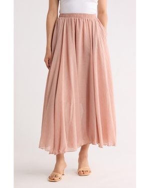 Max Studio Gauze Skirt - Pink