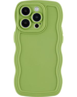 Auramma Solid Wavy Bumper Iphone 14 Pro Case - Green