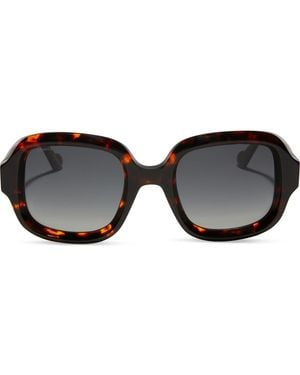 DIFF 52Mm Gisele Polarized Round Sunglasses - Black