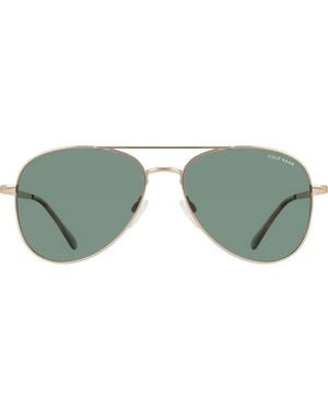 Cole Haan 57Mm Aviator Sunglasses - Green