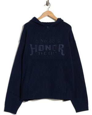 Honor The Gift Art Knit Hoodie - Blue