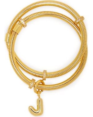 Saachi Bubble Charm Initial Bracelet - Yellow