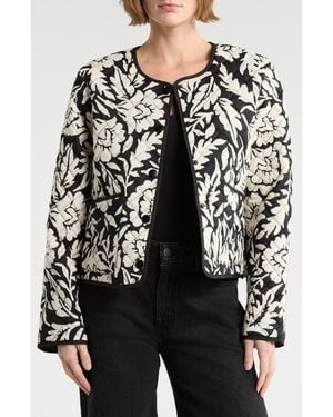 Sanctuary Floral Quilted Jacket - Black