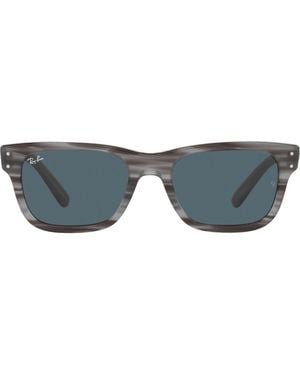 Ray-Ban Mr. Burbank 52Mm Rectangular Sunglasses - Blue