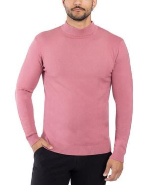 Xray Jeans Core Mock Neck Knit Sweater - Pink