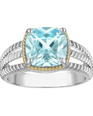 FZN Lab Grown Topaz Ring - Blue