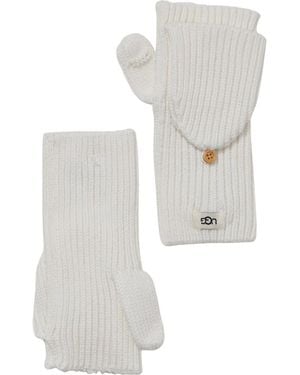 UGG Ugg Cozy Ribbed Knit Flip Mittens - Multicolor