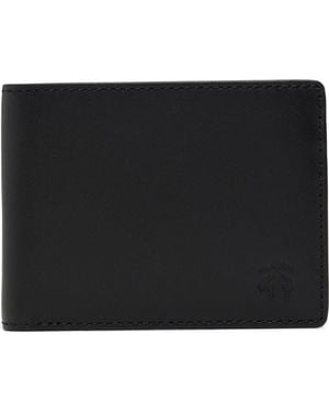 Brooks Brothers Slim Bifold Leather Wallet - Black
