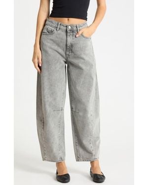 DL1961 Miro High Waist Ankle Barrel Jeans - Gray