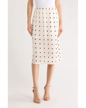 NSR Polka Dot Slip Skirt - Natural