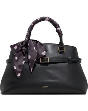 Ted Baker Cameron Scarf Wrapped Handheld Bag - Black