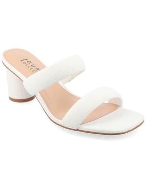 Journee Collection Aniko Double Strap Sandal - Natural