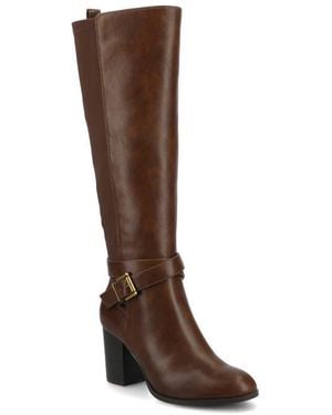Journee Collection Avalonn Block Heel Boot - Brown