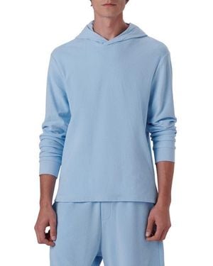 Bugatchi Cotton French Terry Hoodie - Blue