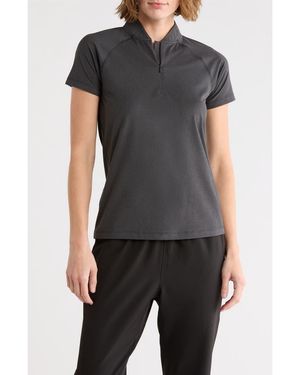 Swannies Quinn Half Zip Knit Polo - Black