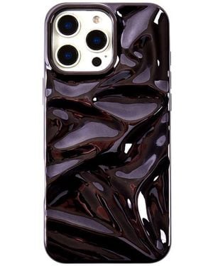Auramma Crinkle Iphone 16 Pro Max Case - Black