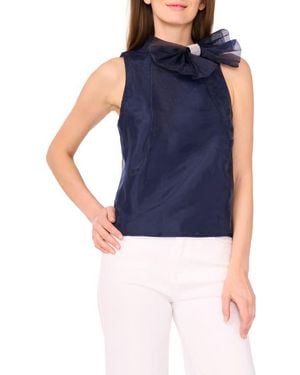 Cece Rhinestone Bow Top - Blue