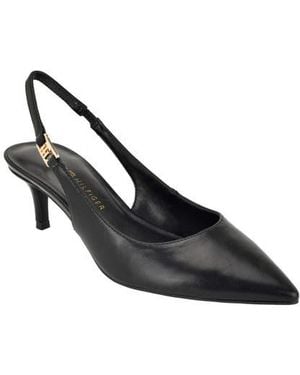 Tommy Hilfiger Tulley Faux Leather Slingback Pump - Black