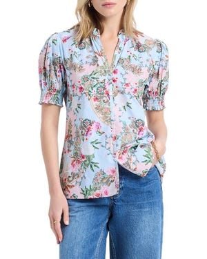 Robert Graham Mila Short Sleeve Woven Shirt - White