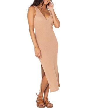 Roxy Slow Isle Knit Midi Dress - Natural