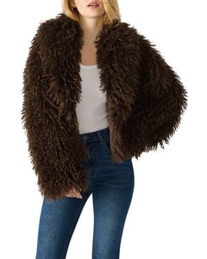 Steve Madden Inaya Faux Fur Jacket - Black