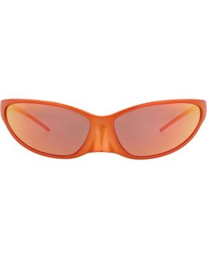 Balenciaga 70Mm Wraparound Sunglasses - Orange
