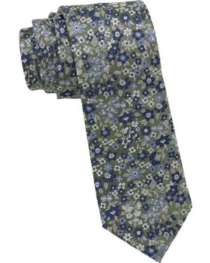 Ben Sherman Floral Woven Tie - Gray