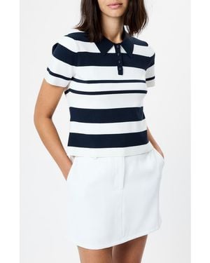 French Connection Maxime Stripe Polo - Blue
