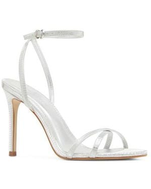 Steve Madden Ankle Strap Stiletto Sandal - White