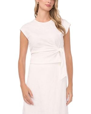 Vince Camuto Floral Jacquard Knit Tank - White