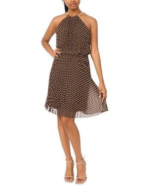 Msk Drop Waist Dress - Brown