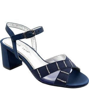 David Tate Cocktail Ankle Strap Sandal - Blue