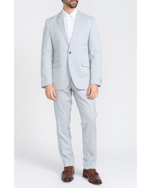 Savile Row Tic Weave Suit - White