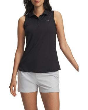 Under Armour Sleeveless Golf Polo - Black