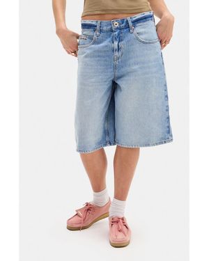 BDG Missouri Low Rise Long Denim Shorts - Blue