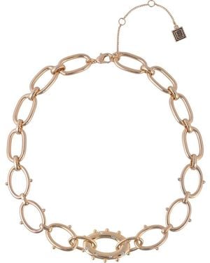 Laundry by Shelli Segal Crystal Textured Oval Link Bracelet - Metallic