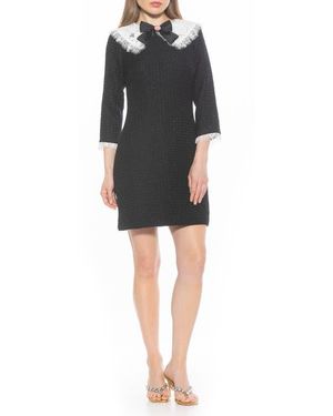 Alexia Admor Monique Tweed Sheath Dress - Black