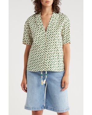 Scotch & Soda Printed Cotton Camp Shirt - Multicolor