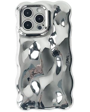 Auramma Chrome Bubbles Iphone 15 Pro Max Case - Gray