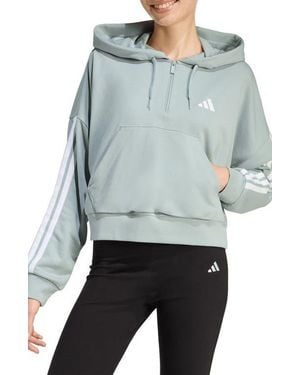 adidas 3-Stripes French Terry Hoodie - Blue