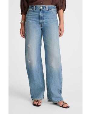 Madewell The Balloon Barrel Leg Jeans - Blue