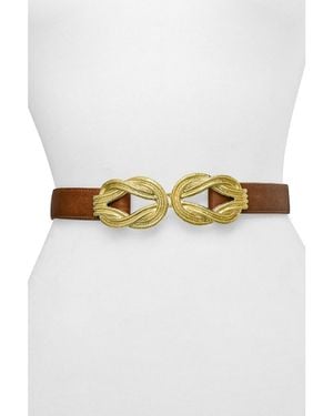 Raina Big Lillian Eternity Knot Belt - White