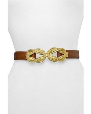 Raina Big Lillian Eternity Knot Belt - White