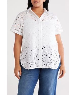 UNIVERSAL STANDARD Short Sleeve Shirt - White