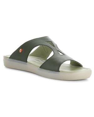Softinos Inbe Slide Sandal - Green
