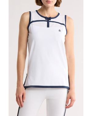 Original Penguin Bow Mixed Media Tank - Blue